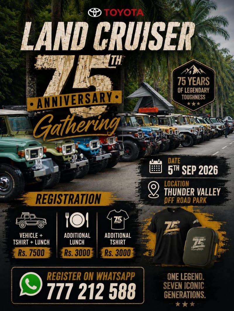 Poster for Toyota Land Cruiser 75th Anniversary Gathering